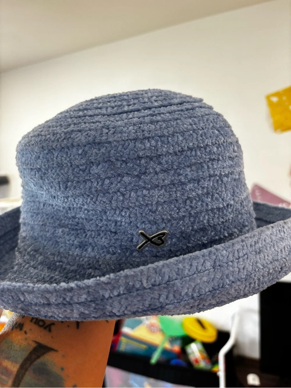 Vintage Classic Betmar Light Blue Texture Knit Hat